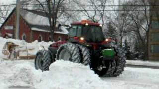 Pushing Snow with a Case MX 255 [upl. by Ernaline]