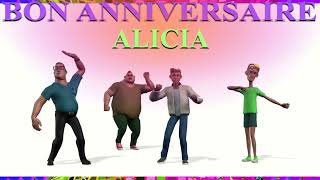 3 VIDÉOS dont 2 BONUS 🎂 JOYEUX ANNIVERSAIRE ALICIA 🎈 2 CHANSONS Version Années 80 [upl. by Ettennek780]