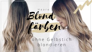 BALAYAGE Haare wie beim Friseur I BLOND selber färben I ohne Gelbstich blondieren I Tipps amp Tricks [upl. by Annek]