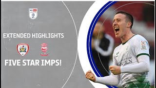 FIVE STAR IMPS  Barnsley v Lincoln City extended highlights [upl. by Akemahc551]