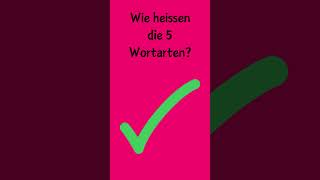 Wortarten deutsch lerndeutsch lernen quiz [upl. by Ilam]