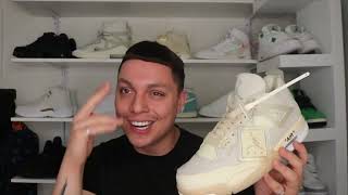 most popular Uabat shoes website  Unboxing Jordan 4 Retro Off White Sail W REP Legit Check Guide [upl. by Fita]