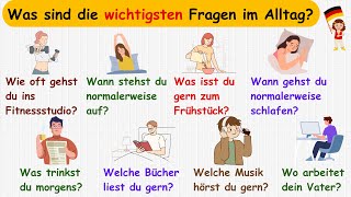 What are Must Know questions in everyday life   Daily German Questions for beginners A1A2 [upl. by Itsym]