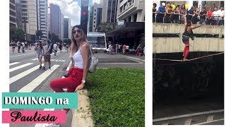 O que fazer em SP VLOG NA AV PAULISTA DOMINGO SESC Mirante Show de rua [upl. by Eimilb]