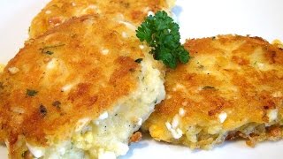 Kartoffel Ei Bratlinge  vegetarisch  Rezept  Video Anleitung [upl. by Austen]