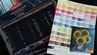 Derwent watercolour pencils  Set of 72 pencils  Swatching and Coloring [upl. by Nahshunn]