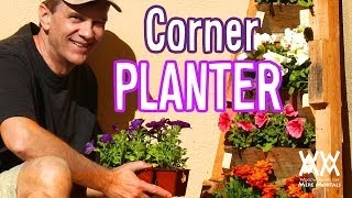 Vertical corner planter made from pallets Limited tools project [upl. by Ateloj]