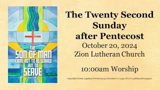 22nd Sunday after Pentecost  October 20 2024 [upl. by Ailam]