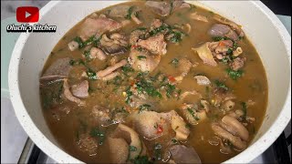 NIGERIAN ASSORTED MEAT PEPPER SOUP  GOAT INTESTINE PEPPER SOUP  Oluchi’s kitchen [upl. by Erek]