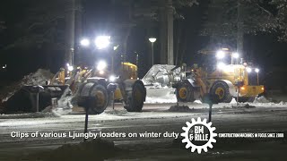 Clips of various Ljungby loaders in winter duty [upl. by Kenleigh]