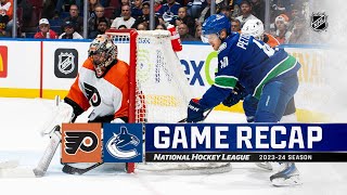 Flyers  Canucks 1228  NHL Highlights 2023 [upl. by Wheelwright]