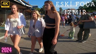 Foça Izmirs MustVisit District  Beach Restaurants amp Shops 4K Walk [upl. by Arlin43]