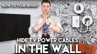 Conceal Those Ugly TV Power Cables In The Wall In 15 Minutes With Echogear [upl. by Capps617]