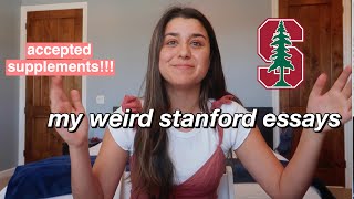 the weird essays that got me into STANFORD reading my stanford supplements  my supplement essays [upl. by Ominoreg979]