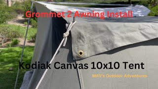 Kodiak Canvas Tent 10x10 Grommet Install kodiakcanvastent [upl. by Mitchiner]