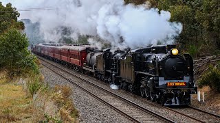 Steamrail Victorias Heritage Weekend transfer trip to Ballarat 25424 [upl. by Joacimah]