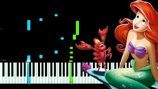 Kiss the Girl  The Little Mermaid Piano Tutorial [upl. by Sivatnod]