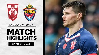 England v Tonga  Match Highlights  International Rugby League  Third Test  2023 [upl. by Yenots]