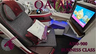 QATAR AIRWAYS A350900 BUSINESS CLASS FROM JOHANNESBURG TO DOHA [upl. by Ennaeilsel342]