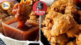 Extra Crispy Chicken Wings in Air Fryer Recipe By Food Fusion [upl. by Ycat]