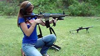 Hot Chick Shooting LWRC Class III [upl. by Avi]