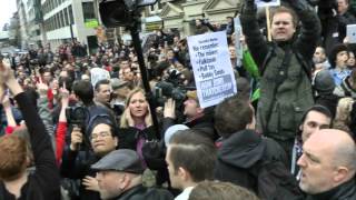 Thatcher funeral procession and Turn Your Back protest April 17 2013 [upl. by Sonja]