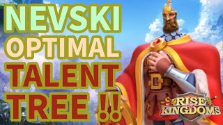 NEVSKI OPTIMAL TALENT TREE rok riseofkingdoms [upl. by Goldenberg]