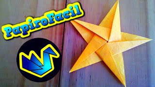 Origami Facil  Como hacer una estrella de 5 puntas [upl. by Nawed]