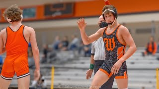 132 – Kannon Webster G of Washington IL vs Cale Stonisch R of Minooka IL [upl. by Izogn]