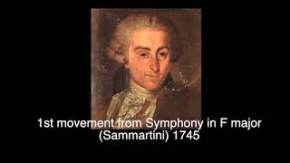 1st movement from Symphony in F major Sammartini 1745 [upl. by Aslam]