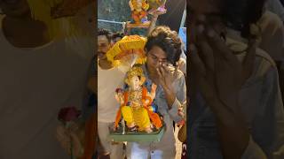 Ganpati apne gao chalen 🥺😔ganpati love explore sad song shorts short video youtube [upl. by Ahseiuqal]