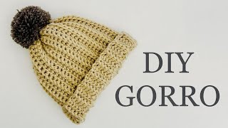 Gorro a crochet fácil para principiantes paso a paso [upl. by Xeno]