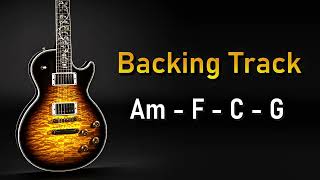 Rock Pop BACKING TRACK A Minor  Am F C G  70 BPM  Guitar Backing Track [upl. by Ethelred]