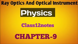 physicsstudy physicseducation class12thnotesRay optics and Optical Instruments 📚Class12 [upl. by Redvers]