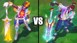 Star Guardian Ekko VS Prestige Star Guardian Ekko Skins Comparison League of Legends [upl. by Froehlich]