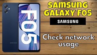 How to Check network usage Samsung Galaxy F05  Wifi  Data usage [upl. by Neerod]