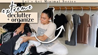 HUGE Wardrobe Declutter  Starting a Minimal Capsule Wardrobe only 52 items year round [upl. by Hess865]