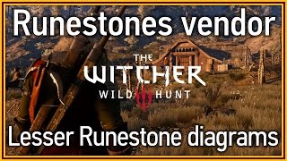 The Witcher 3 Wild Hunt  Lesser Runestone diagrams vendor [upl. by Adnohral]