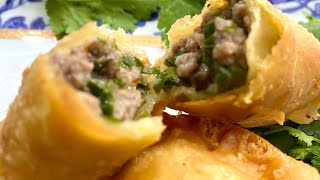 Egyptian  Arabic patties  sambosak  Mother’s recipe meat samosas [upl. by Cherida436]