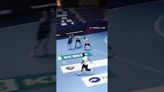 Best goalkeeper save in handball back to back 4 saves ☠️ bestgoalkeeper bestofhandball handball [upl. by Wood]