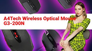 НИКС Компьютерный Супермаркет видео про Беспроводная Мышь A4Tech Wireless Optical Mouse G3200N Чер [upl. by Alael]