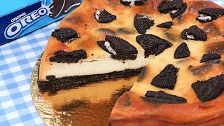 Tarta de Queso con Oreo  Cheesecake de Oreo al horno [upl. by Berthe]