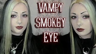 Vampy Smokey Eye Goth Makeup Tutorial  Toxic Tears [upl. by Aicak625]