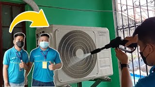 Actual Video Aircon Cleaning Of Aserco Smile Serve  Split Type Aircon  Philippines March 2022 [upl. by Marya]