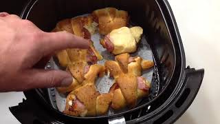 Ham And Cheese Croissants On The Air Fryer Awesome [upl. by Regnij]