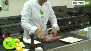 Receta cocina  Filet de porc al forn amb compota de poma [upl. by Annyl]