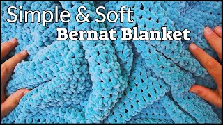 Crochet this SUPER EASY Bernat Blanket [upl. by Him413]