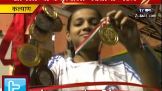 ZEE24TAAS  sayali ghuge win gold medal in indian national tiquando championship [upl. by Akirret]