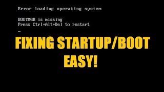 BOOTMGR IS MISSING  EASY FIX FOR WINDOWS BOOT FAILURE [upl. by Ledah]