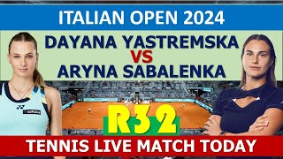 SABALENKA vs YASTREMSKA • WTA Rome 2024 [upl. by Brandyn]